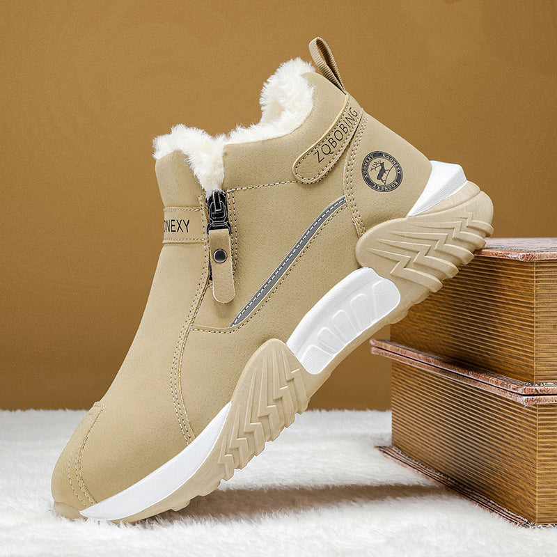 ๐ Zip On & Go | Men's Warm PU Leather Casual Sneakers โก Free Shipping