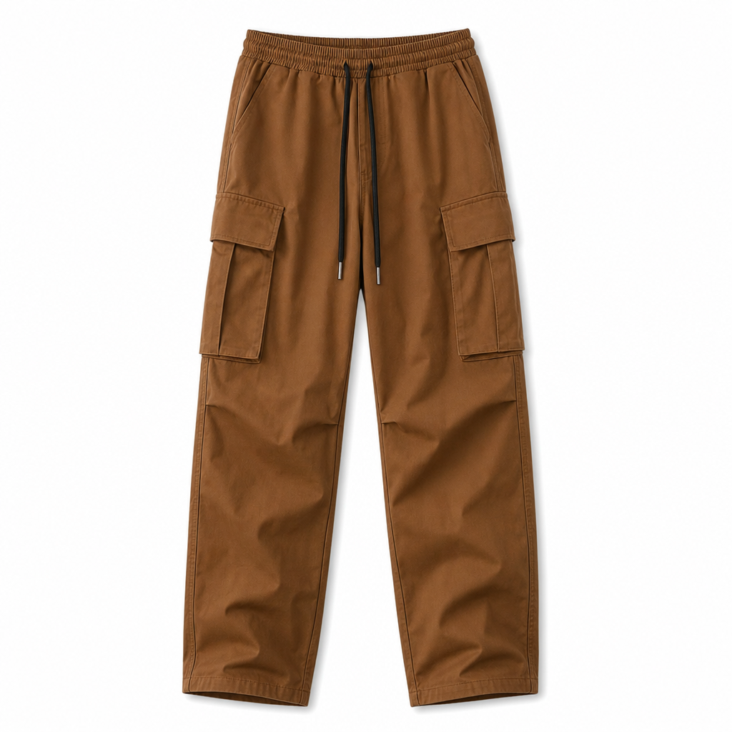 Men's Summer Casual Cargo Pants with Drawstring