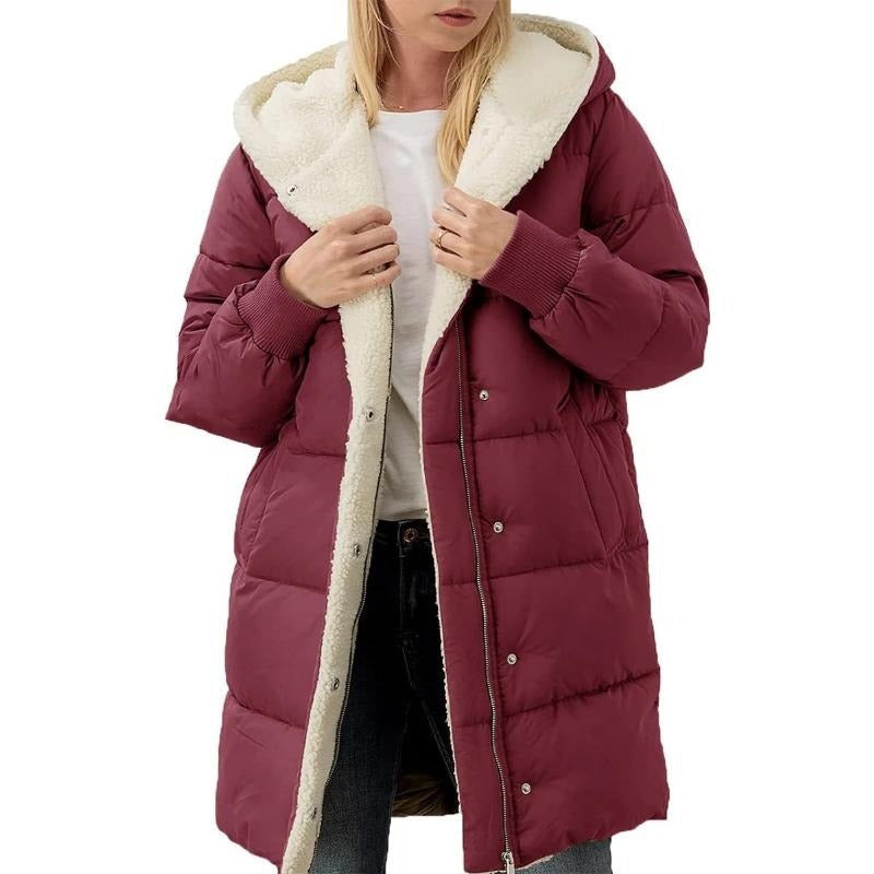 🔥 Women's Mid-Length Padded Coat with Hood