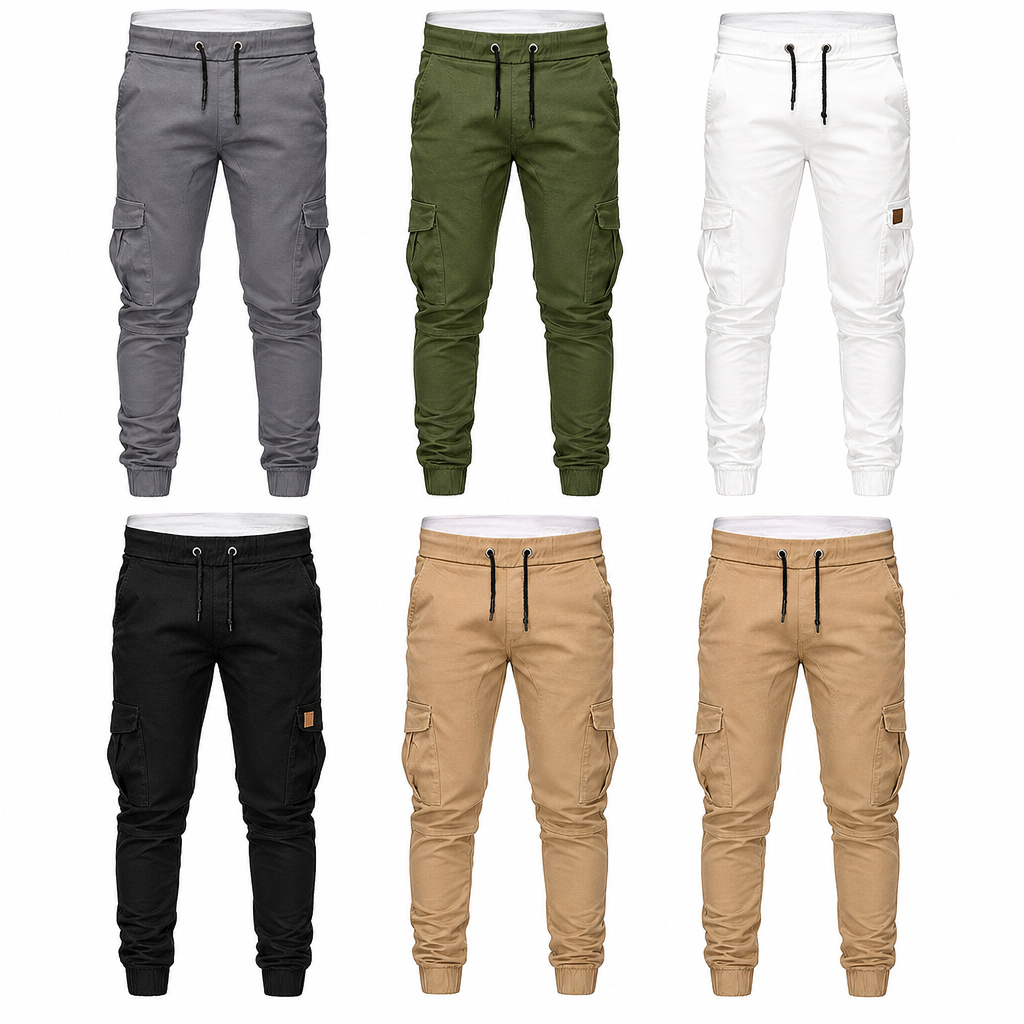 ✨Men's Casual Solid Color Cargo Jogger Pants