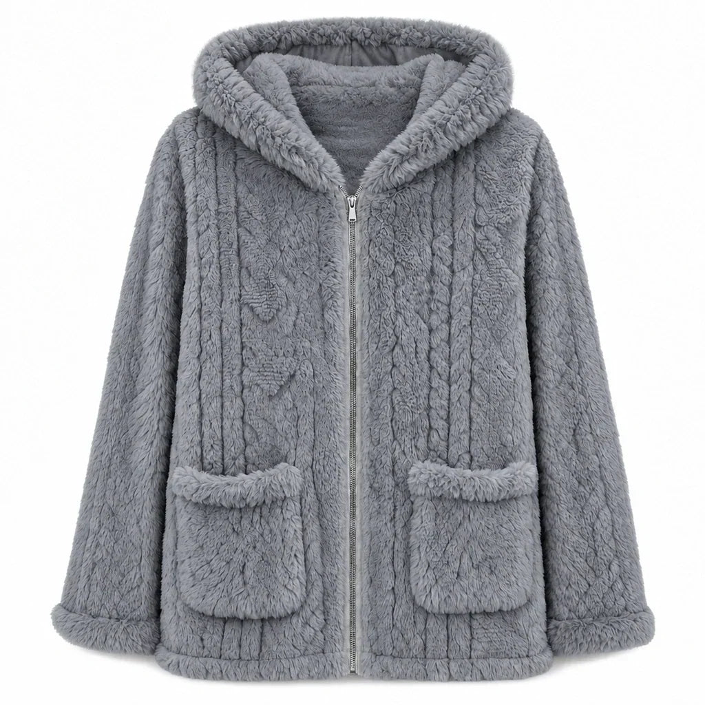💖Black Friday Mega Deal 💖 ❄️Women's Casual Plush Solid Color Cardigan🧸