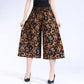 🔥Femeii talie Elastic ridicat plisat sifon Wide Leg Culottes