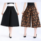 🔥Femeii talie Elastic ridicat plisat sifon Wide Leg Culottes