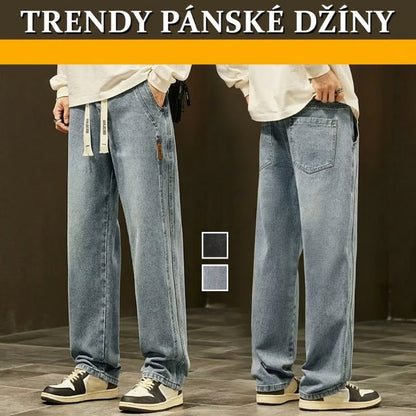 🎉Pánské ležérní džíny se stahovací šňůrkou💁‍♂️