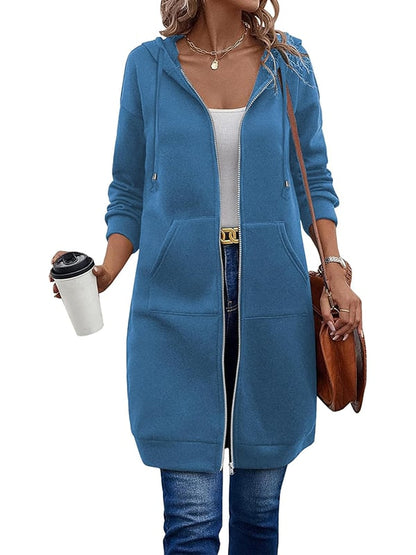 🔥✨Women's Casual Zip up Fleece Hoodies Tunic Sweatshirt