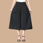🔥Femeii talie Elastic ridicat plisat sifon Wide Leg Culottes