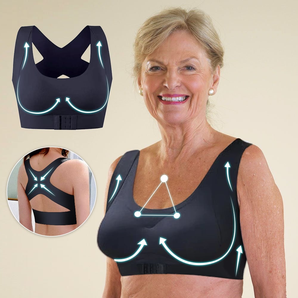 ⚡Front Closure Cross-Back Wireless Posture Bra 2