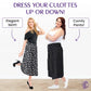 🔥Femeii talie Elastic ridicat plisat sifon Wide Leg Culottes