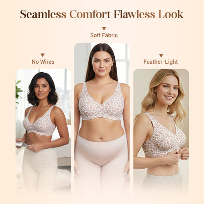 ⚡50K+ SOLD💕Jelly Wireless Womens Comfortable Wireless Bras Push Up Bralettes Seamless Tshirts Bras Deep V Everyday Bras