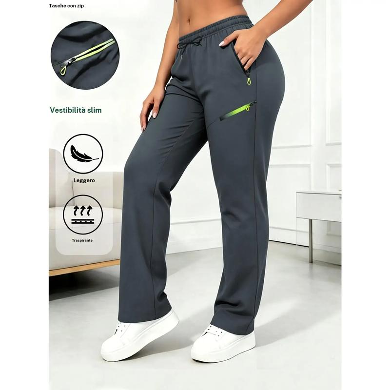 👖✨Women’s Straight-Leg Cargo Trousers – Elastic Waist, 6-Pocket Casual Pants for Work, Travel & Everyday Wear