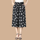 🔥Femeii talie Elastic ridicat plisat sifon Wide Leg Culottes