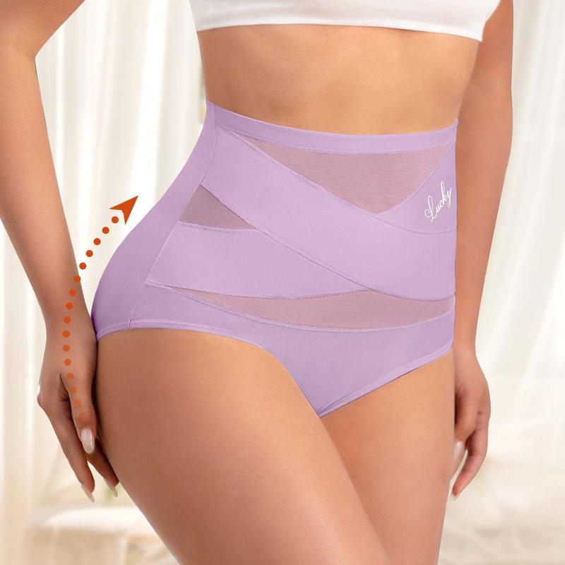 🌸Buy 1 Get 2 Free✨Plus-Size High-Waist Cross Tummy Control Panties💕
