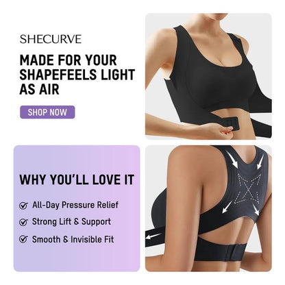 ⚡Front Closure Cross-Back Wireless Posture Bra 2