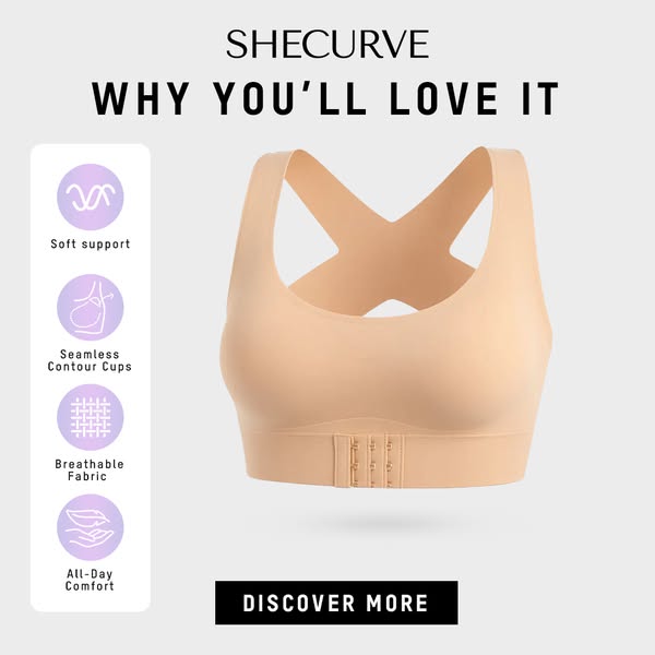 ⚡Front Closure Cross-Back Wireless Posture Bra 2