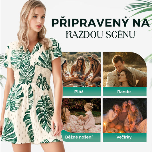 🌸 Ležérní overal s potiskem a kapsami