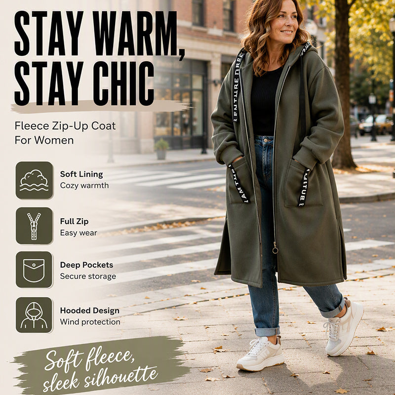 Plus Size Women's Hooded Long Sweatshirt