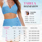 👙Damski komplet bikini z wysokim stanem i dekoltem w szpic