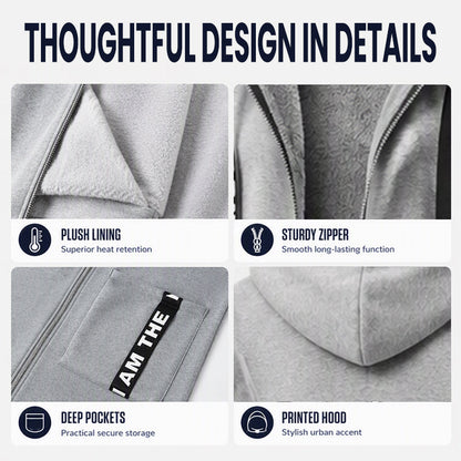 Plus Size Women's Hooded Long Sweatshirt