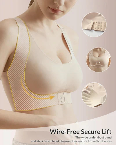 ⚡Front Closure Cross-Back Wireless Posture Bra 2