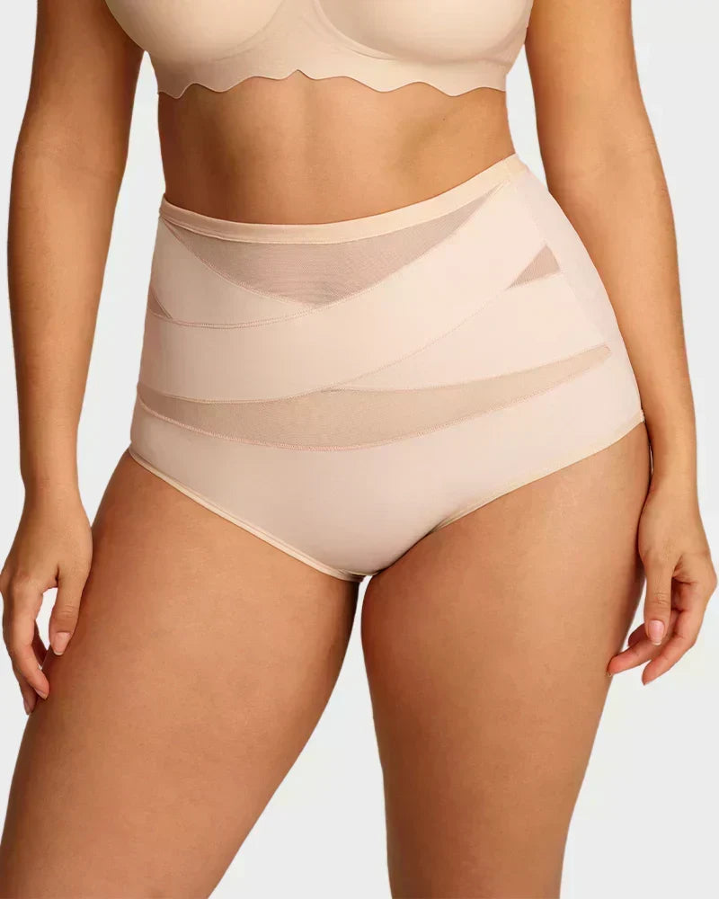 🌸Buy 1 Get 2 Free✨Plus-Size High-Waist Cross Tummy Control Panties💕