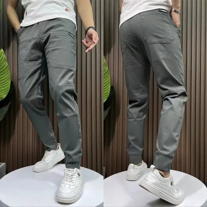 ✨Nový příchod 55% VYPNUTO✨Pánské vysoké strečové kalhoty Skinny Cargo s více kapsami