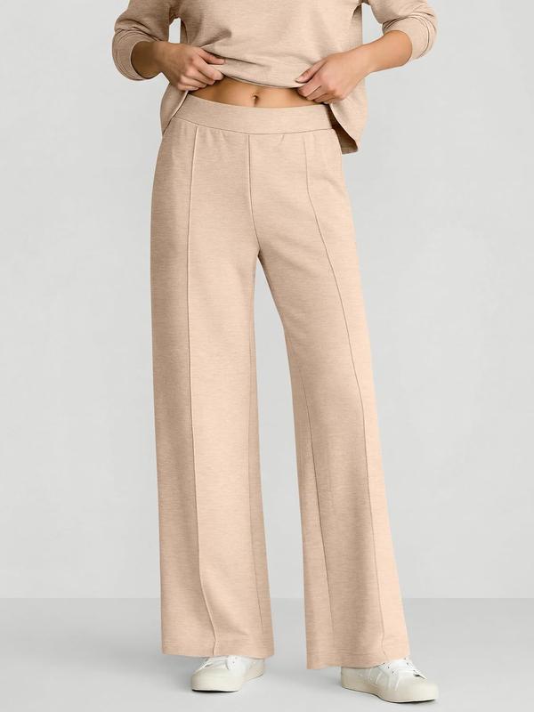 🍂Women's 2 Piece Outfits V Neck Lounge Set | Raglan Long Sleeve Top & Wide Leg Pants