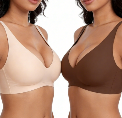 ⚡50K+ SOLD💕Jelly Wireless Womens Comfortable Wireless Bras Push Up Bralettes Seamless Tshirts Bras Deep V Everyday Bras