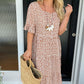 🎁2026 Big Sale 50% OFF🎁Round Neck Polka Dot Print Midi Dress