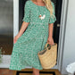 🎁2026 Big Sale 50% OFF🎁Round Neck Polka Dot Print Midi Dress