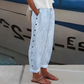 ☀️Spring Hot Sale 50% OFF!!🌿  🌸Comfy Blue Striped Side Pocket Pants