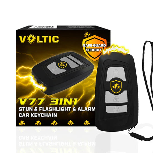 🔥 ⚡️ VOLTIC V77 3v1 paralyzér, svítilna a alarm na klíče od auta