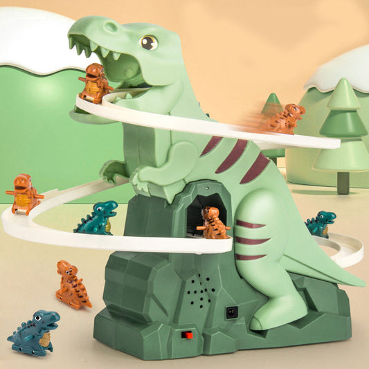 💝Dárkový nápad Horký prodej 40% VYPNUTO-Elektrický dinosaurus Chase Race Track Playset🦕