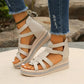 ✨2025 New Arrival👡Wedge Sandals With Rhinestone Decoration