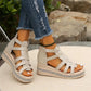 ✨2025 New Arrival👡Wedge Sandals With Rhinestone Decoration