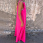 👗 Figurfreundliches Sommer-Maxikleid ✨ Lockerer A-Linien-Schnitt mit Blumenapplikationen & Trägern