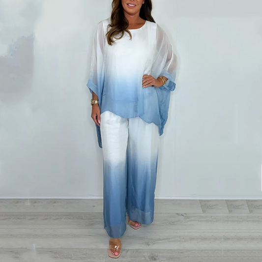 ✨Set de bluză și pantaloni largi și vaporoși
