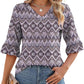 ❤️Femeii Elegant Ruffle Sleeve V-Neck Topuri