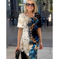 👗 Model floral tridimensional de pe o rochie de vară lejeră pentru femei✨