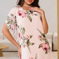 💕Rochie din sifon cu petale roșii