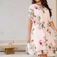 💕Rochie din sifon cu petale roșii