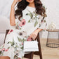 💕Rochie din sifon cu petale roșii
