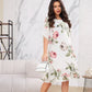 💕Rochie din sifon cu petale roșii