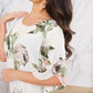 💕Rochie din sifon cu petale roșii