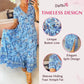 👗 Rochie cu imprimeu floral și decolteu ascuțit