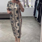 🔥👗Rochie tipărită casual cu mâneci scurte și gât rotund pentru femei