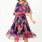 【M-4XL】👗Ženské elegantní šaty s květinovým potiskem🌸 | Střih do A