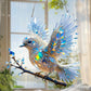 🐦Křišťálově modré nebe pták barevné umění ornament🪶✨