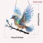 🐦Křišťálově modré nebe pták barevné umění ornament🪶✨
