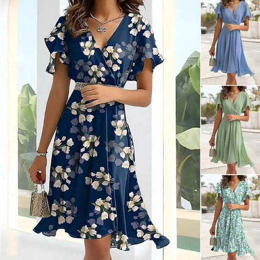 👗 letní květinové volánky květinová květinová sukně se šňůrkou