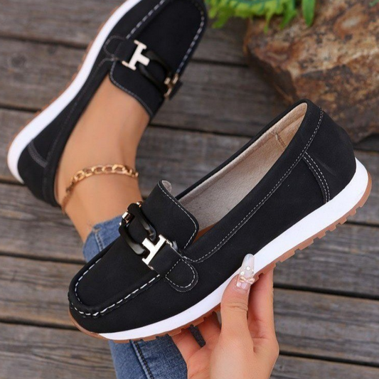 ✨Volnočasový svršek z jelenice s pantoflemi s robustní podrážkou